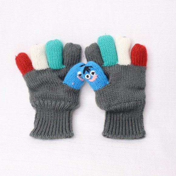 Beanie and glove bundle for toddler kids sz 1-3 years old dinosaur blue pre-owne - Picture 4 of 6